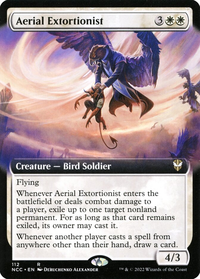 Aerial Extortionist - [Foil, Extended Art] New Capenna Commander (NCC)