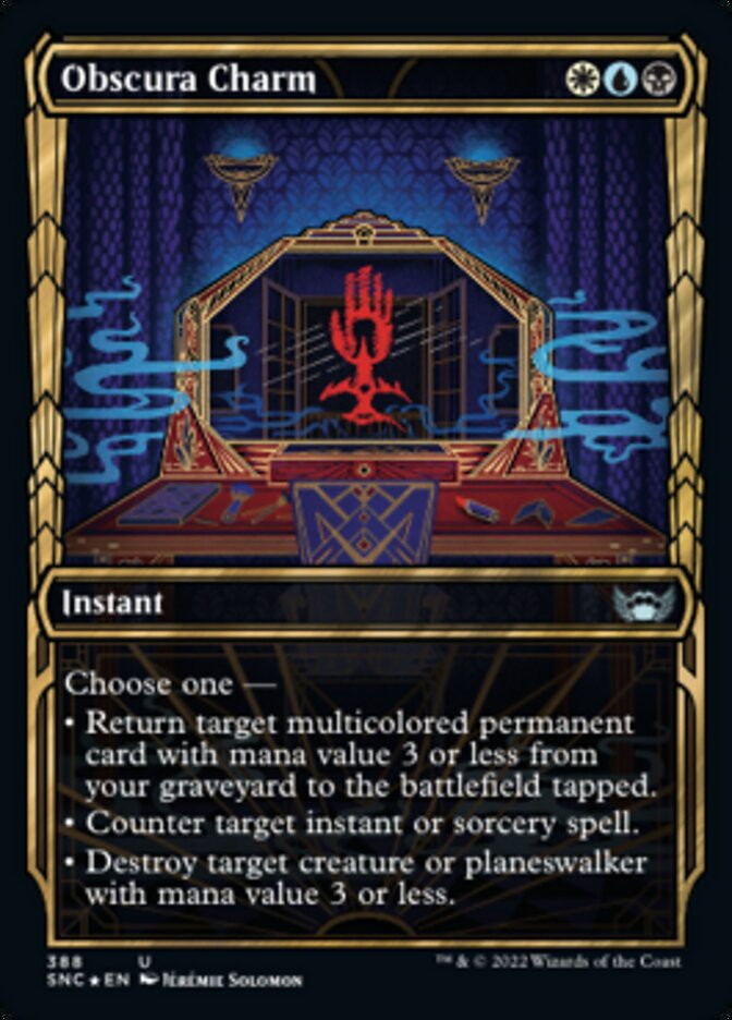 Obscura Charm - [Gilded Foil, Showcase] Streets of New Capenna (SNC)