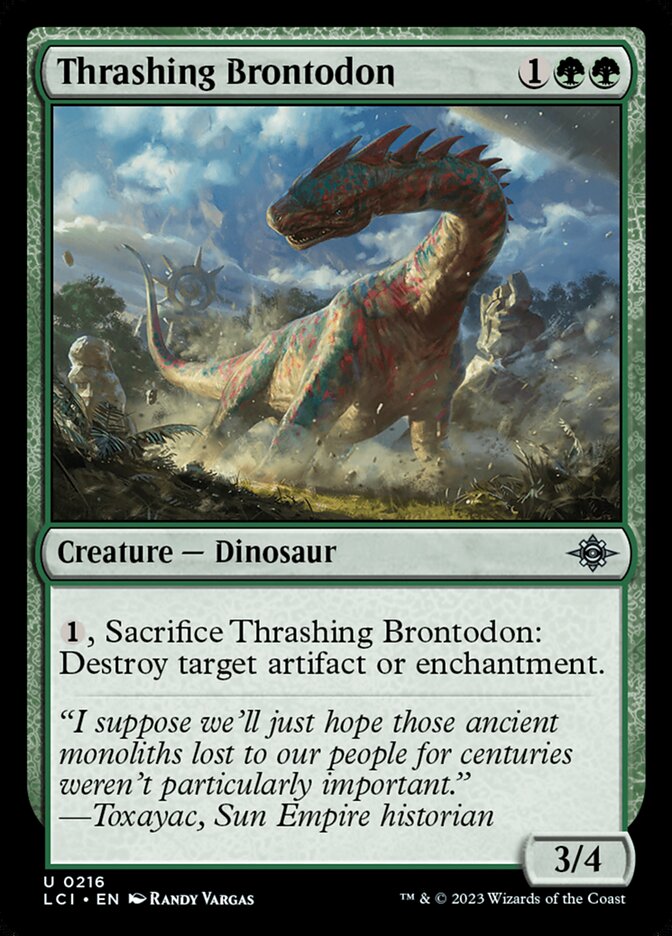 Thrashing Brontodon - [Foil] The Lost Caverns of Ixalan (LCI)