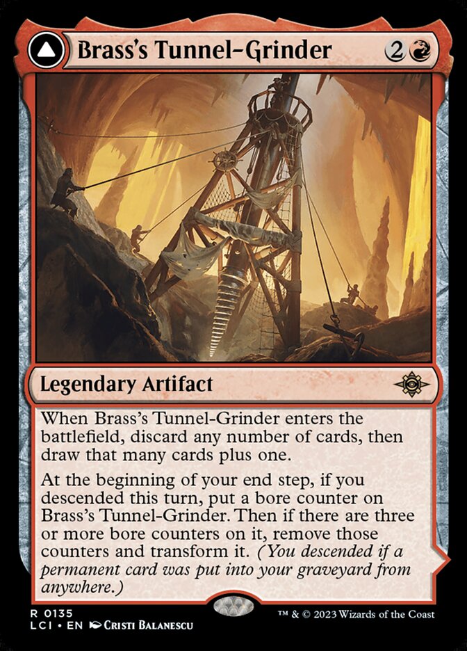 Brass's Tunnel-Grinder // Tecutlan, the Searing Rift - [Foil] The Lost Caverns of Ixalan (LCI)