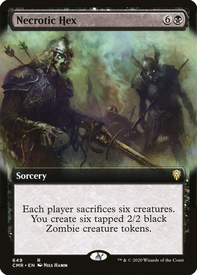 Necrotic Hex - [Foil, Extended Art] Commander Legends (CMR)