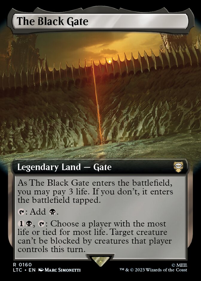 The Black Gate - [Foil, Extended Art] Tales of Middle-earth Commander (LTC)