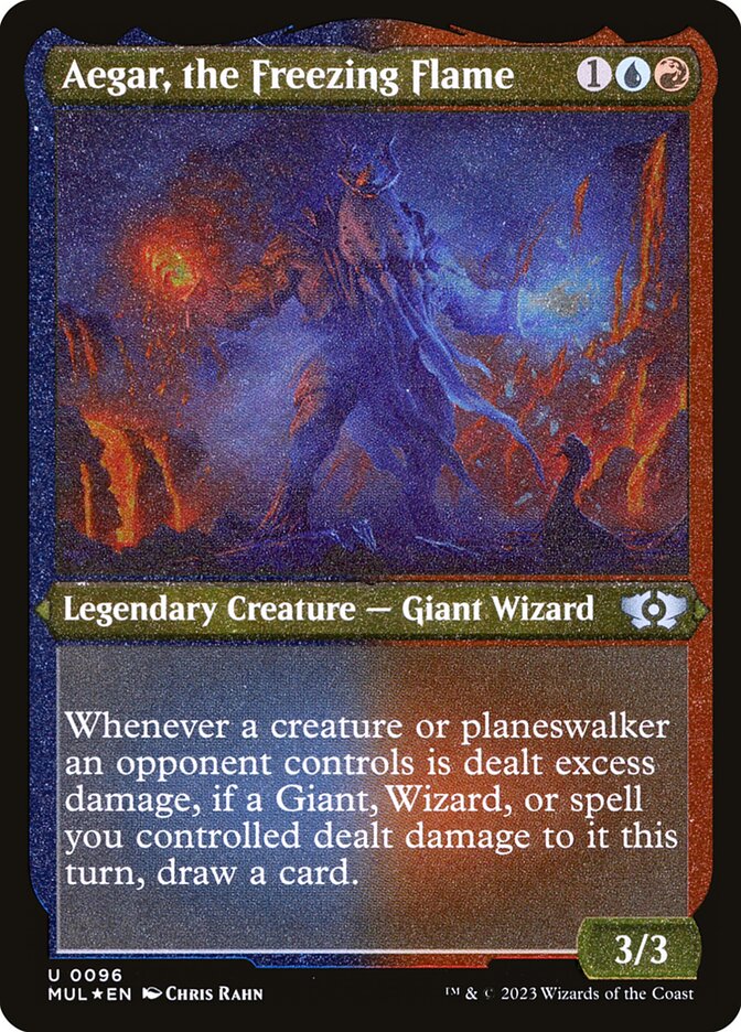 Aegar, the Freezing Flame - [Etched Foil] Multiverse Legends (MUL)