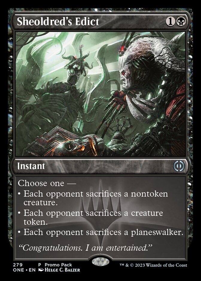 Sheoldred's Edict - [Borderless] Phyrexia: All Will Be One (ONE)