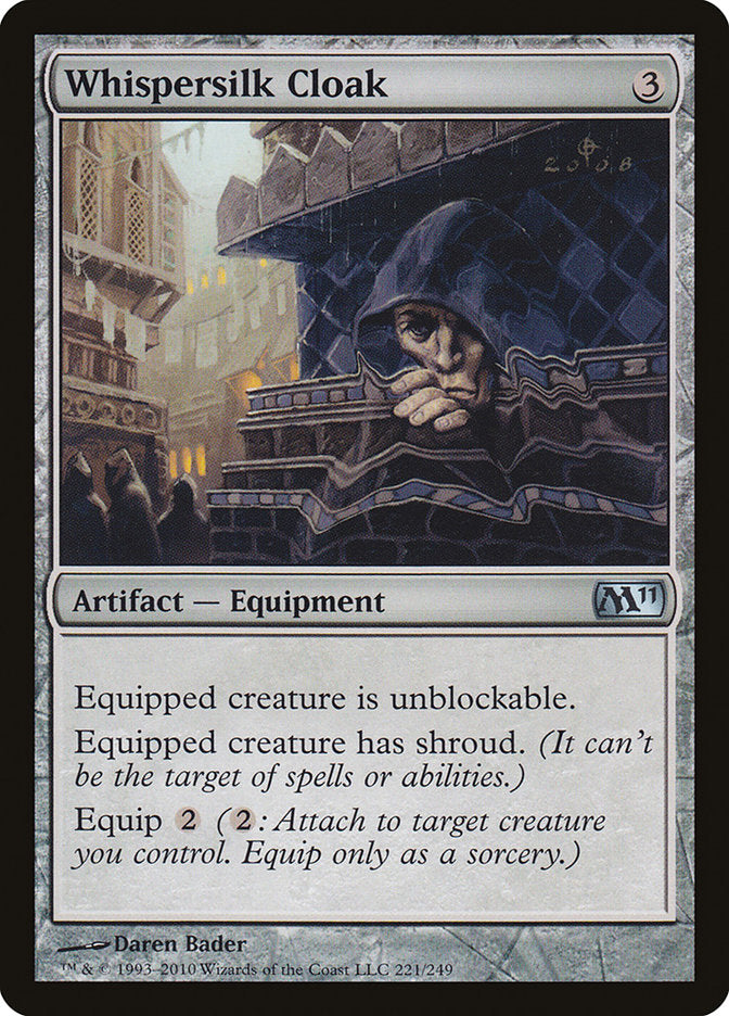 Whispersilk Cloak - [Foil] Magic 2011 (M11)