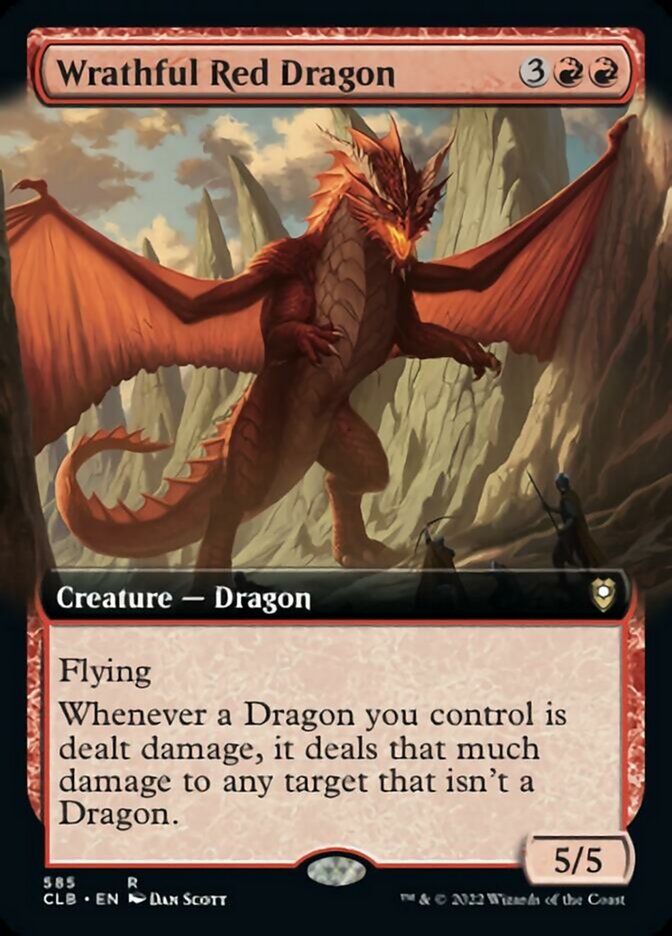 Wrathful Red Dragon - [Foil, Extended Art] Commander Legends: Battle for Baldur's Gate (CLB)