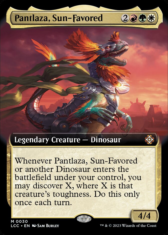 Pantlaza, Sun-Favored - [Foil, Extended Art] Lost Caverns of Ixalan Commander (LCC)