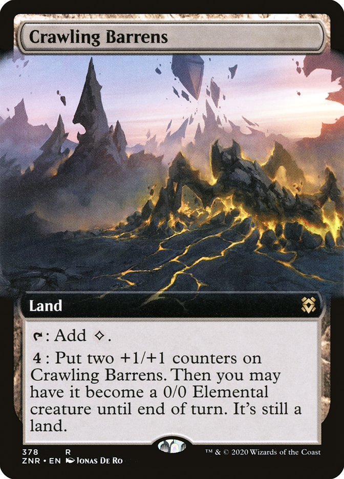 Crawling Barrens - [Extended Art] Zendikar Rising (ZNR)