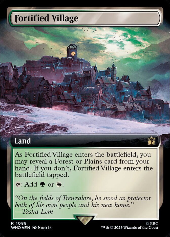 Fortified Village - [Surge Foil, Extended Art] Doctor Who (WHO)
