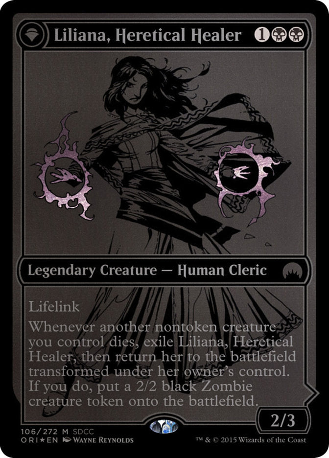 Liliana, Heretical Healer // Liliana, Defiant Necromancer - [Foil, Promo] San Diego Comic-Con 2015 (PS15)