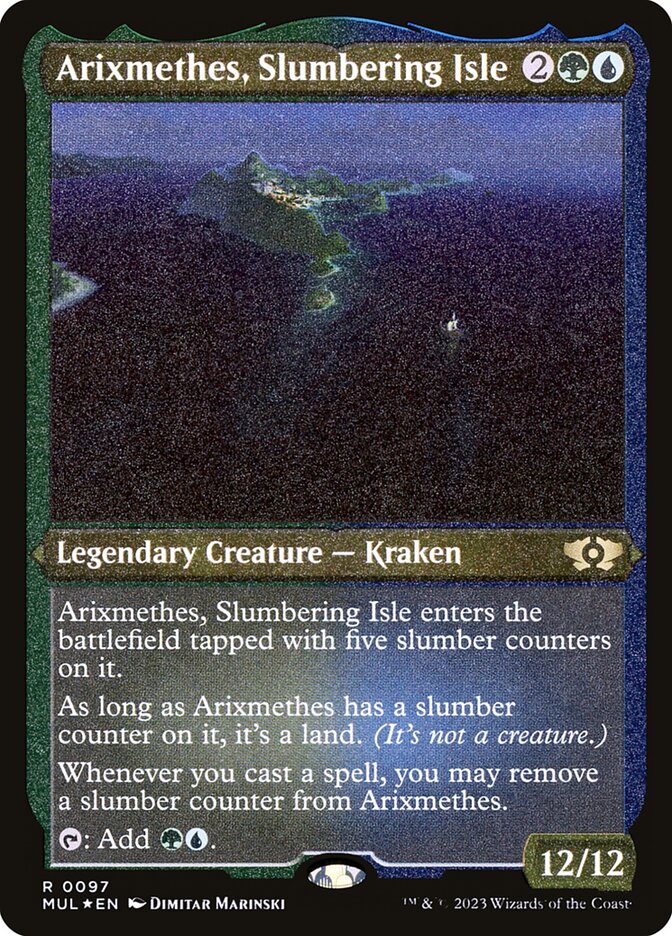 Arixmethes, Slumbering Isle - [Etched Foil] Multiverse Legends (MUL)