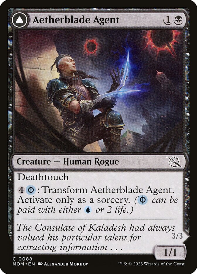 Aetherblade Agent // Gitaxian Mindstinger - [Foil] March of the Machine (MOM)