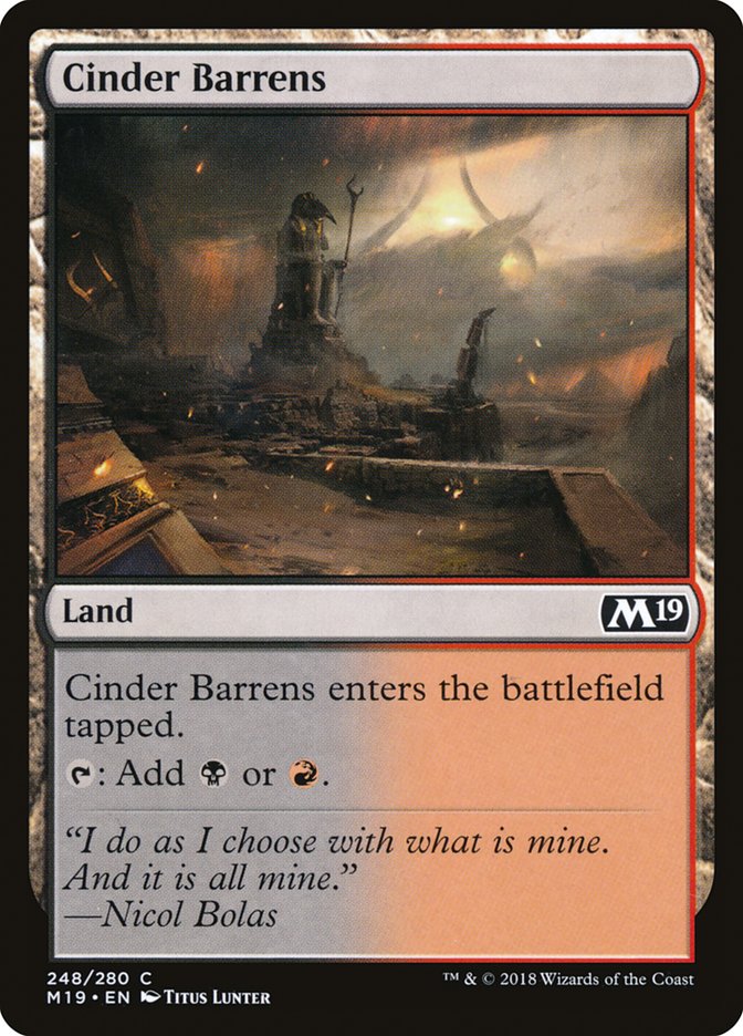 Cinder Barrens - Core Set 2019 (M19)