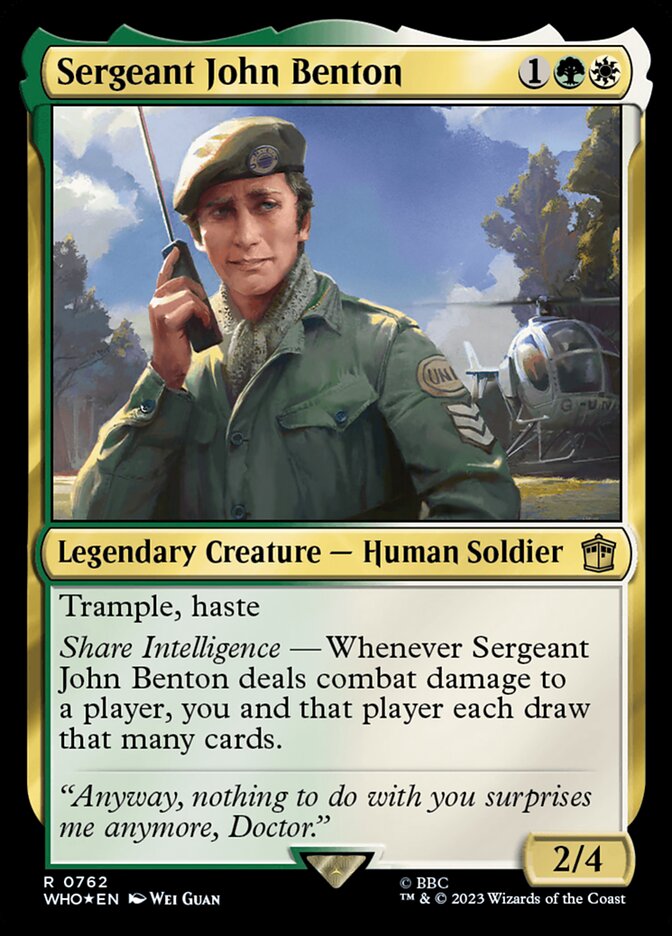 Sergeant John Benton - [Surge Foil] Doctor Who (WHO)