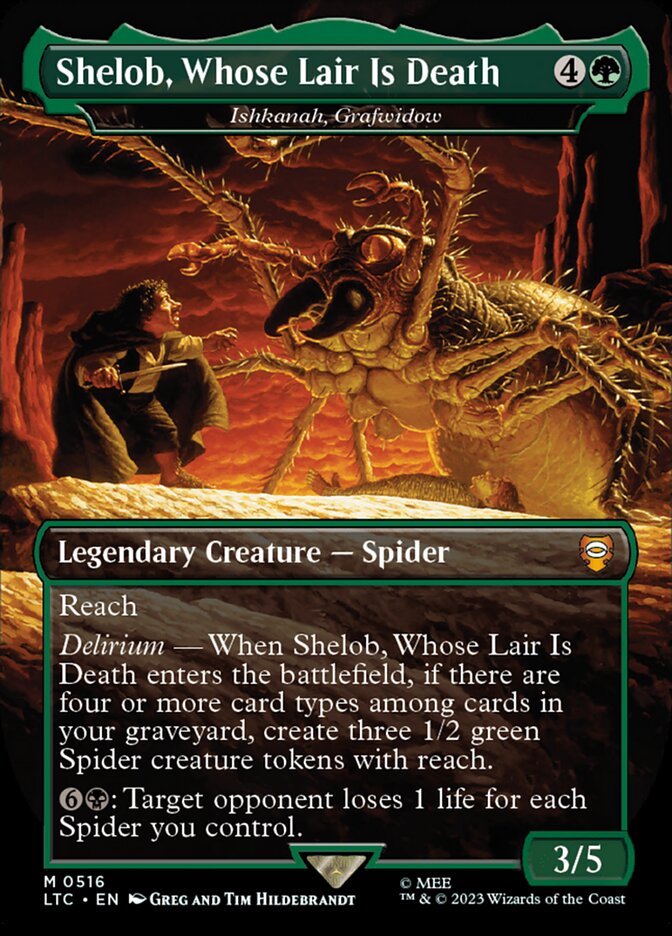Shelob, Whose Lair Is Death - Ishkanah, Grafwidow - [Borderless] Tales of Middle-earth Commander (LTC)