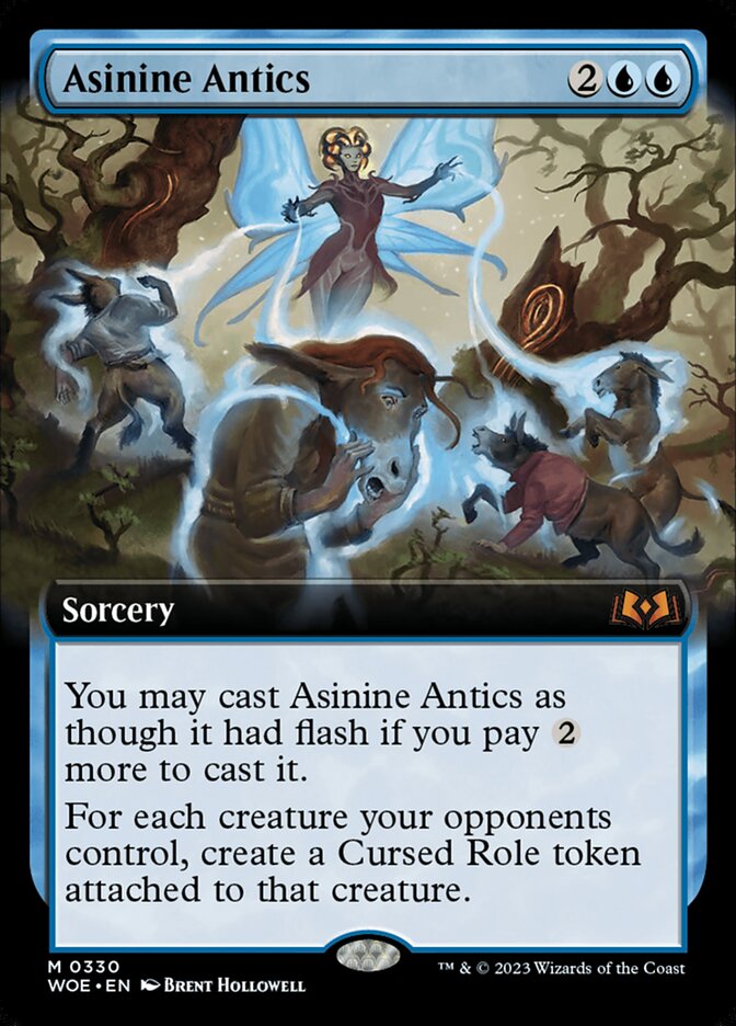 Asinine Antics - [Foil, Extended Art] Wilds of Eldraine (WOE)