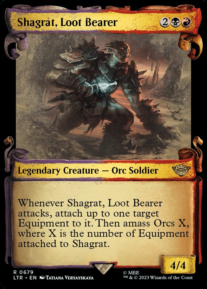 Shagrat, Loot Bearer - [Foil, Showcase Scroll] The Lord of the Rings: Tales of Middle-earth (LTR)