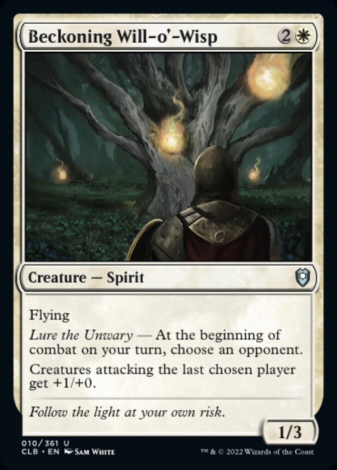 Beckoning Will-o'-Wisp - [Foil] Commander Legends: Battle for Baldur's Gate (CLB)
