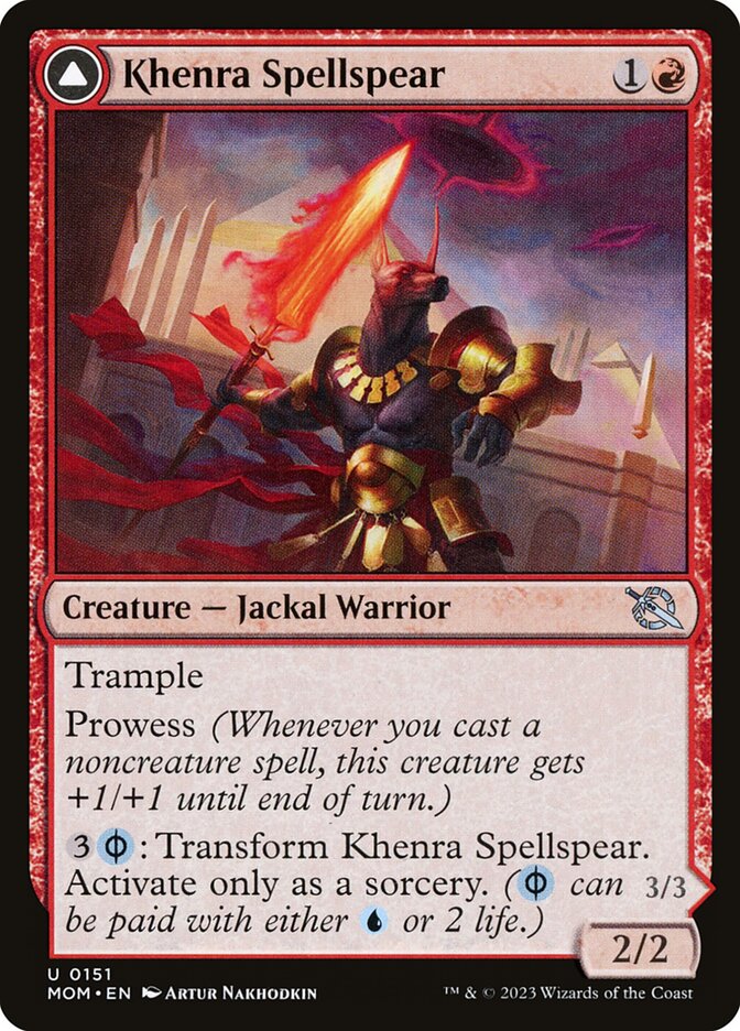 Khenra Spellspear // Gitaxian Spellstalker - [Foil] March of the Machine (MOM)