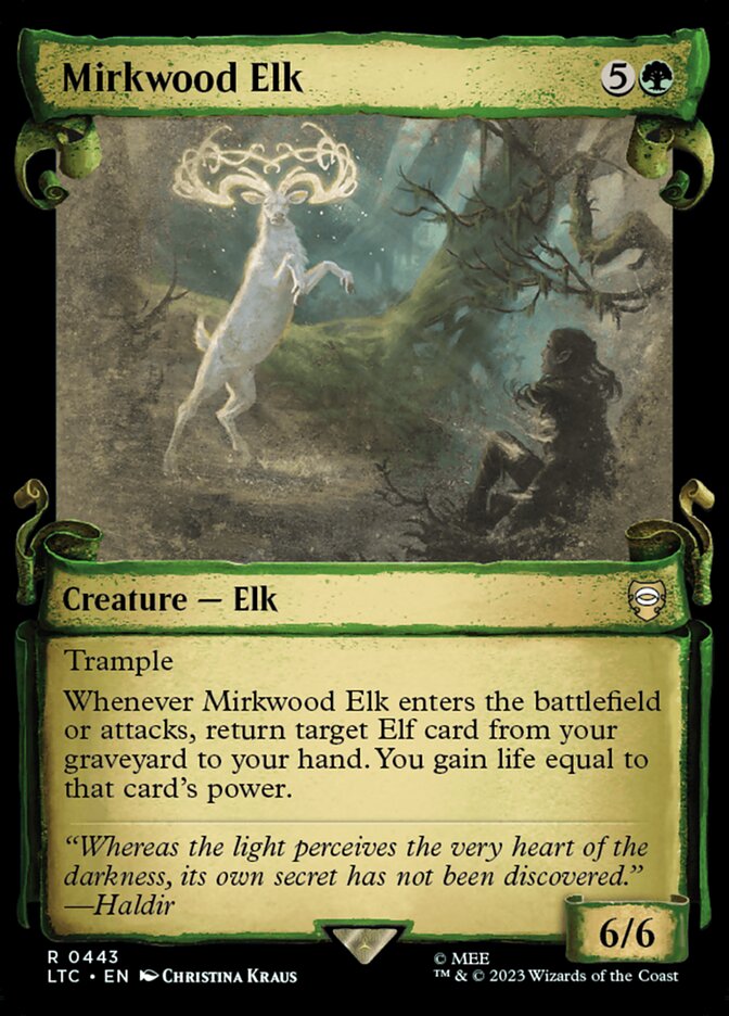 Mirkwood Elk - [Foil, Showcase Scroll] Tales of Middle-earth Commander (LTC)