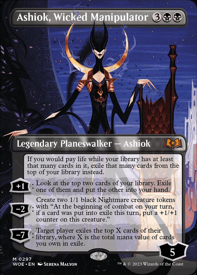 Ashiok, Wicked Manipulator - [Foil, Borderless] Wilds of Eldraine (WOE)