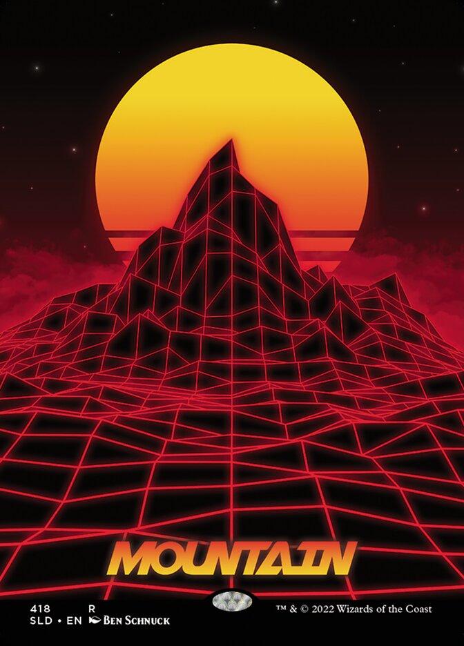 Mountain (418) - [Foil, Borderless] Secret Lair Drop (SLD)