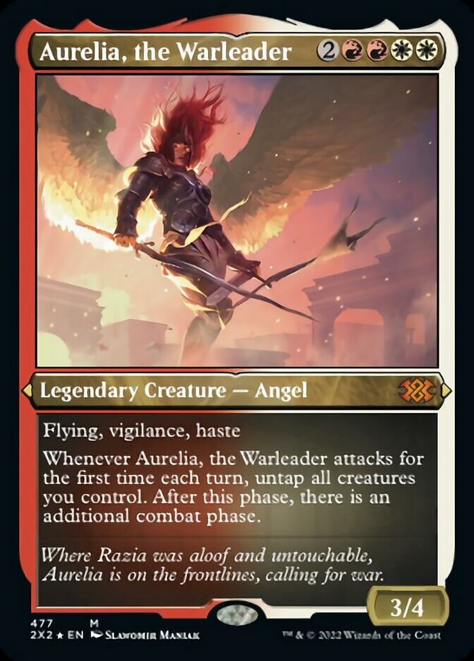 Aurelia, the Warleader - [Etched Foil] Double Masters 2022 (2X2)