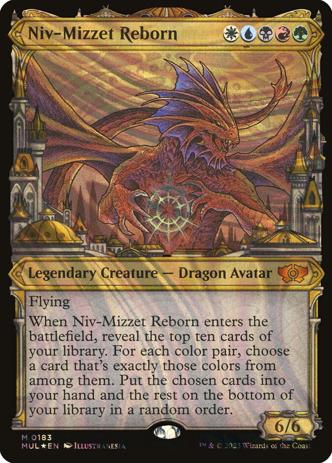 Niv-Mizzet Reborn - [Halo Foil, Showcase] Multiverse Legends (MUL)
