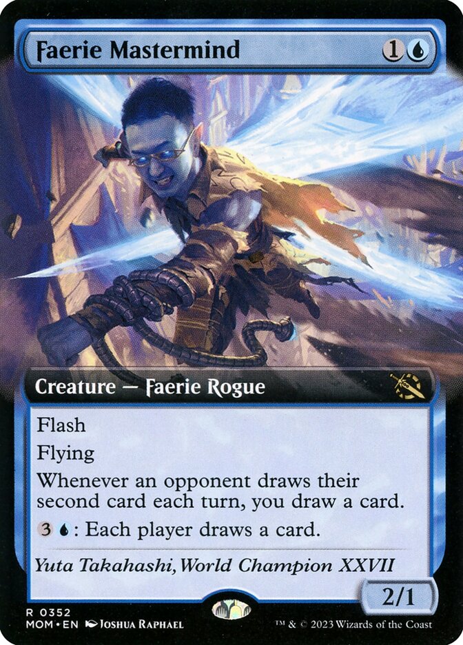 Faerie Mastermind - [Foil, Extended Art] March of the Machine (MOM)