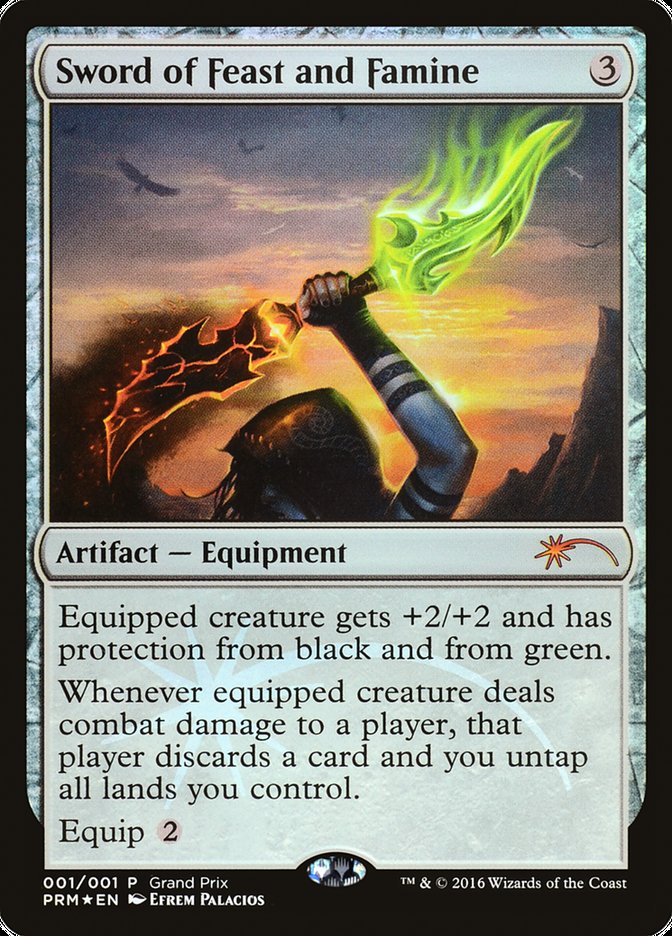 Sword of Feast and Famine - [Foil, Promo] Grand Prix Promos (PGPX)