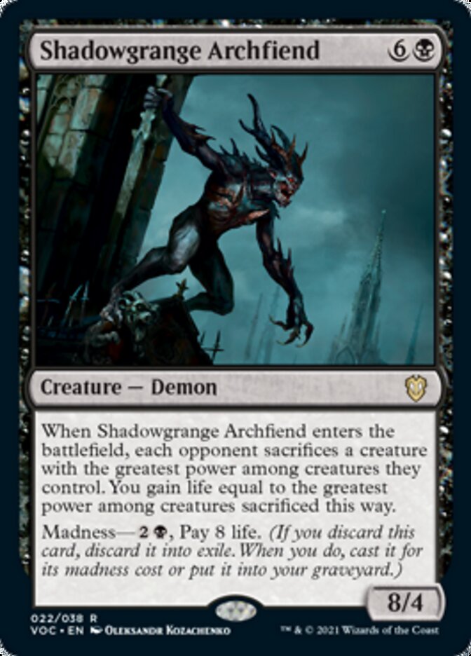 Shadowgrange Archfiend - Crimson Vow Commander (VOC)