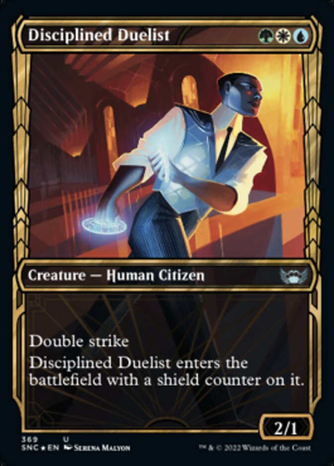 Disciplined Duelist - [Gilded Foil, Showcase] Streets of New Capenna (SNC)