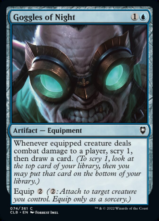 Goggles of Night - [Foil] Commander Legends: Battle for Baldur's Gate (CLB)