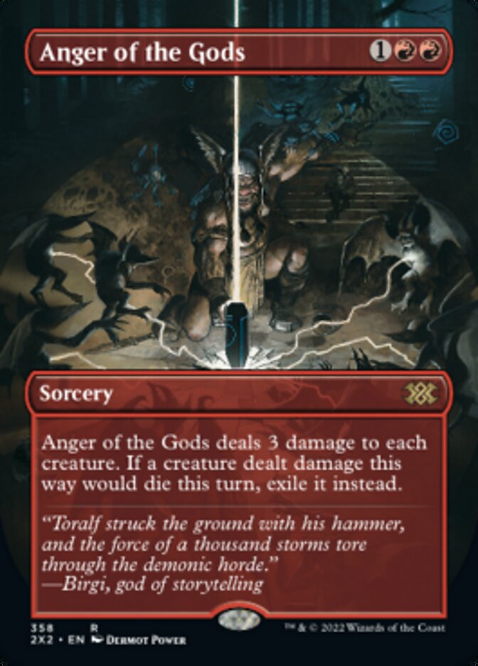 Anger of the Gods - [Foil, Borderless] Double Masters 2022 (2X2)