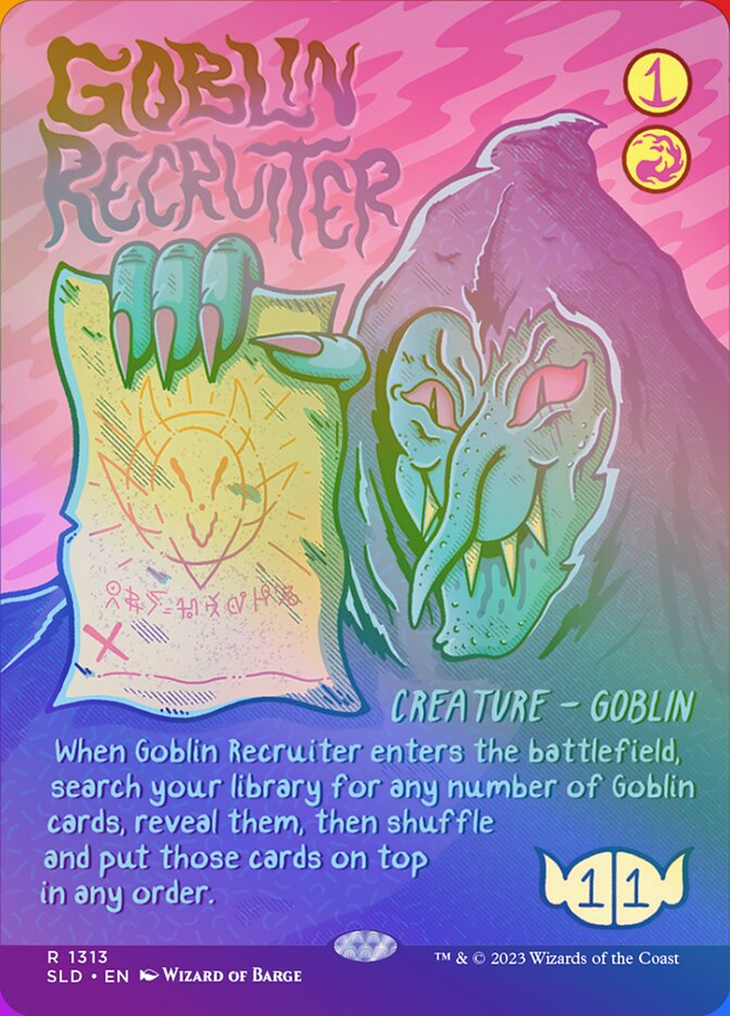 Goblin Recruiter (1313★) - [Foil, Borderless] Secret Lair Drop (SLD)