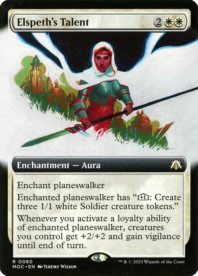 Elspeth's Talent - [Foil, Extended Art] March of the Machine Commander (MOC)