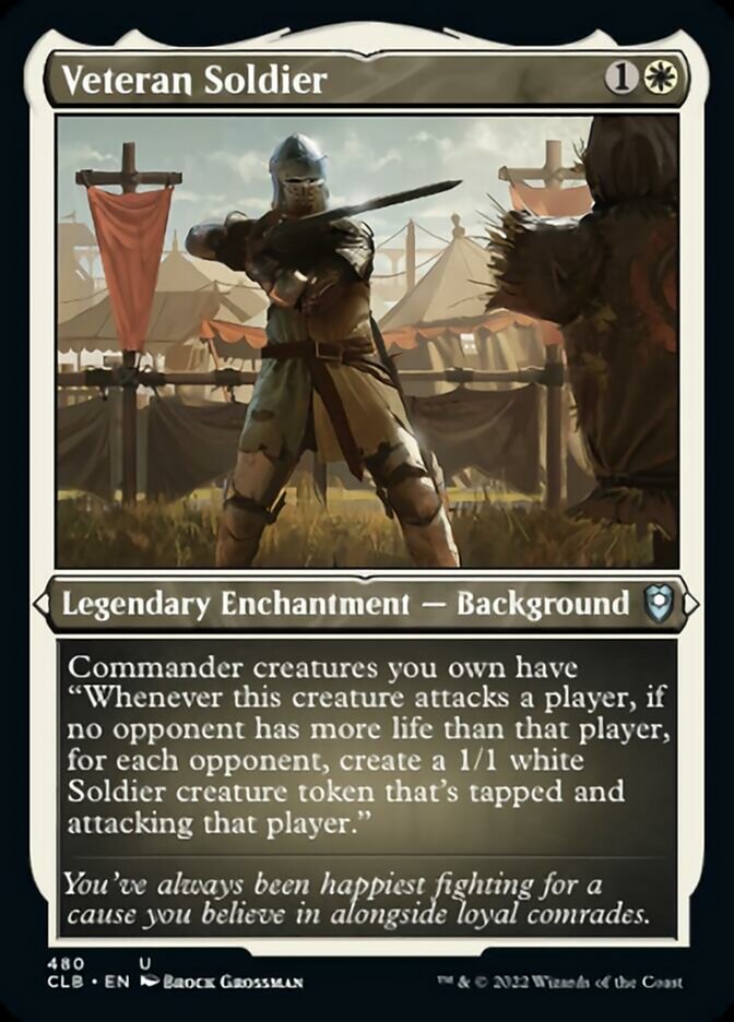 Veteran Soldier - [Etched Foil] Commander Legends: Battle for Baldur's Gate (CLB)