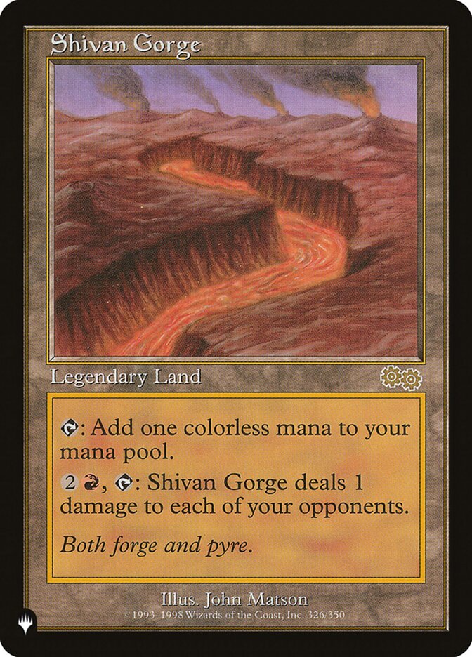 Shivan Gorge - [Retro Frame] The List (PLIST)