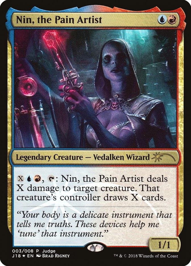 Nin, the Pain Artist - [Foil, Promo] Judge Gift Cards 2018 (J18)