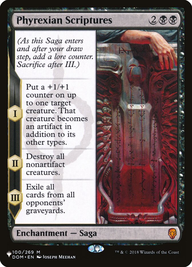 Phyrexian Scriptures - The List (PLIST)