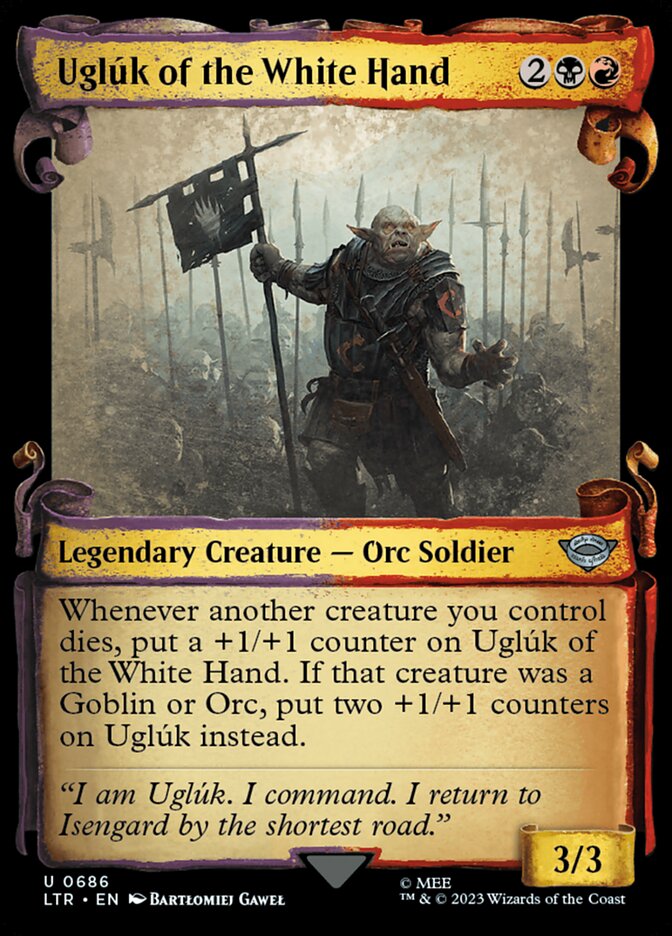 Uglúk of the White Hand - [Foil, Showcase Scroll] The Lord of the Rings: Tales of Middle-earth (LTR)