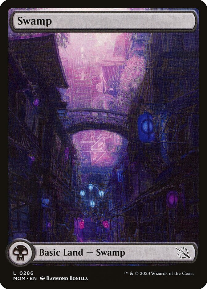 Swamp (286) - [Foil, Full Art] March of the Machine (MOM)
