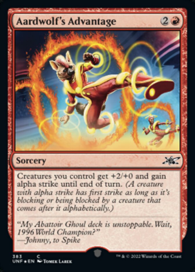 Aardwolf's Advantage - [Galaxy Foil] Unfinity (UNF)