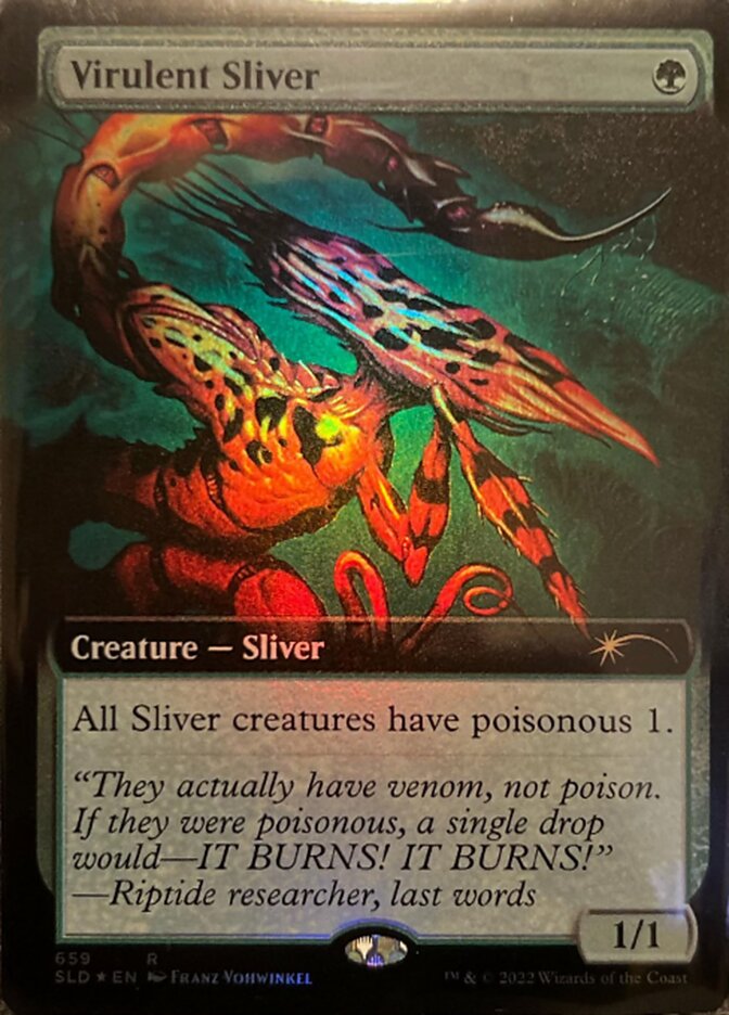 Virulent Sliver (659) - [Foil, Extended Art] Secret Lair Drop (SLD)