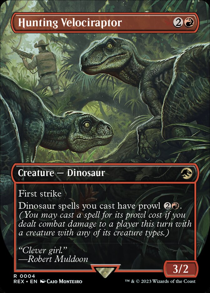 Hunting Velociraptor - [Borderless] Jurassic World Collection (REX)