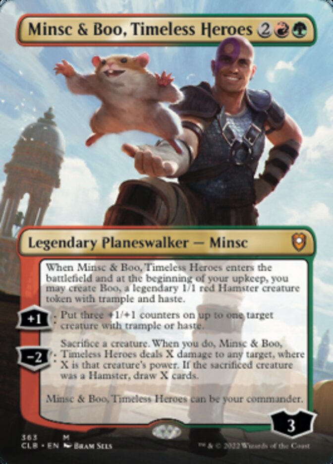 Minsc & Boo, Timeless Heroes - [Foil, Borderless] Commander Legends: Battle for Baldur's Gate (CLB)