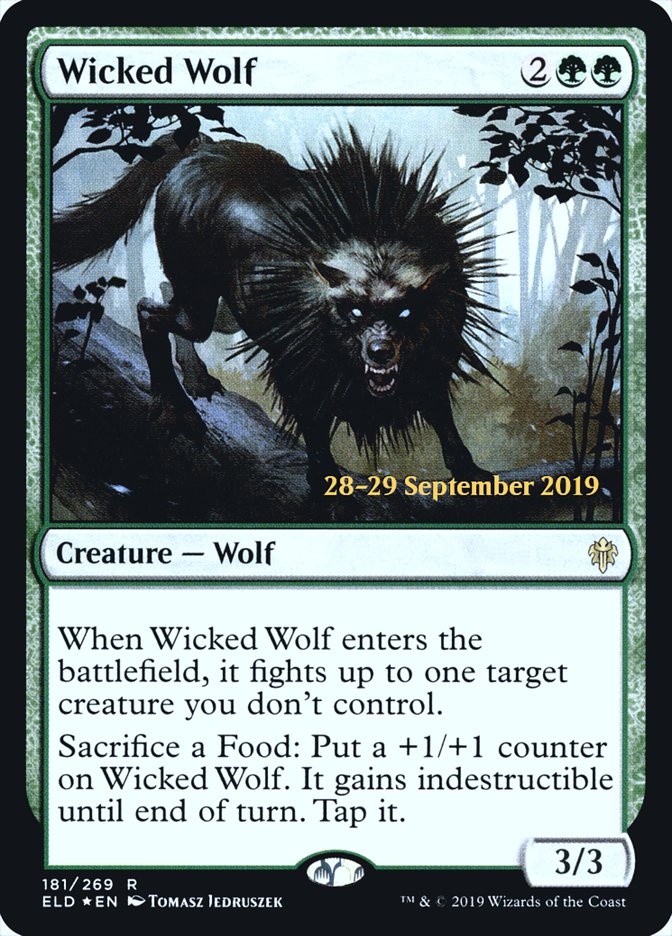 Wicked Wolf - [Foil, Promo] Throne of Eldraine Promos (PELD)