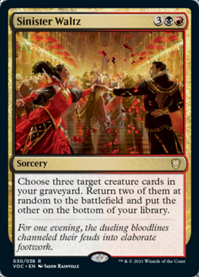 Sinister Waltz - [Foil] Crimson Vow Commander (VOC)