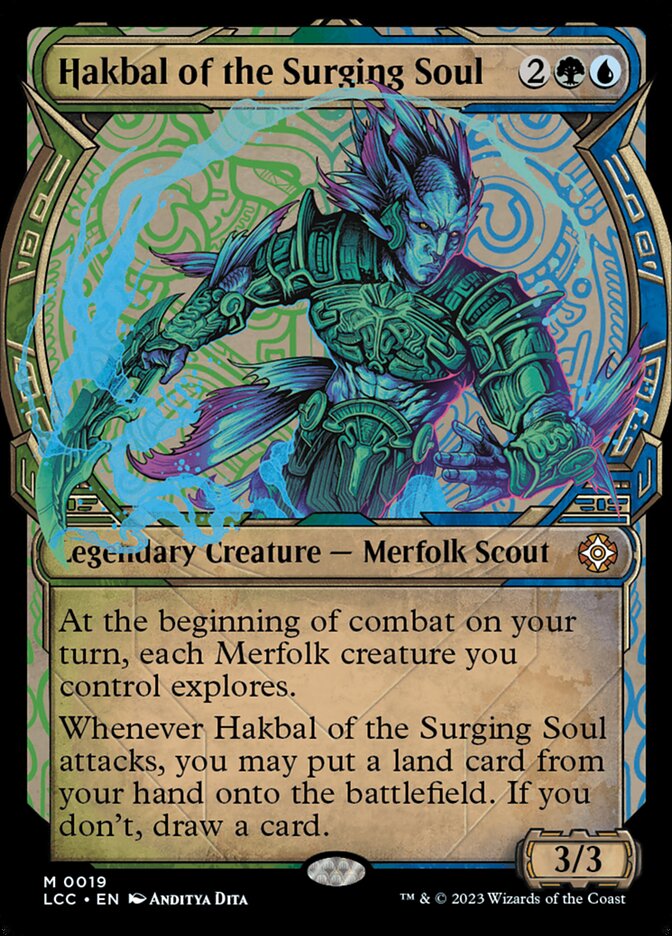 Hakbal of the Surging Soul - [Foil, Showcase] Lost Caverns of Ixalan Commander (LCC)