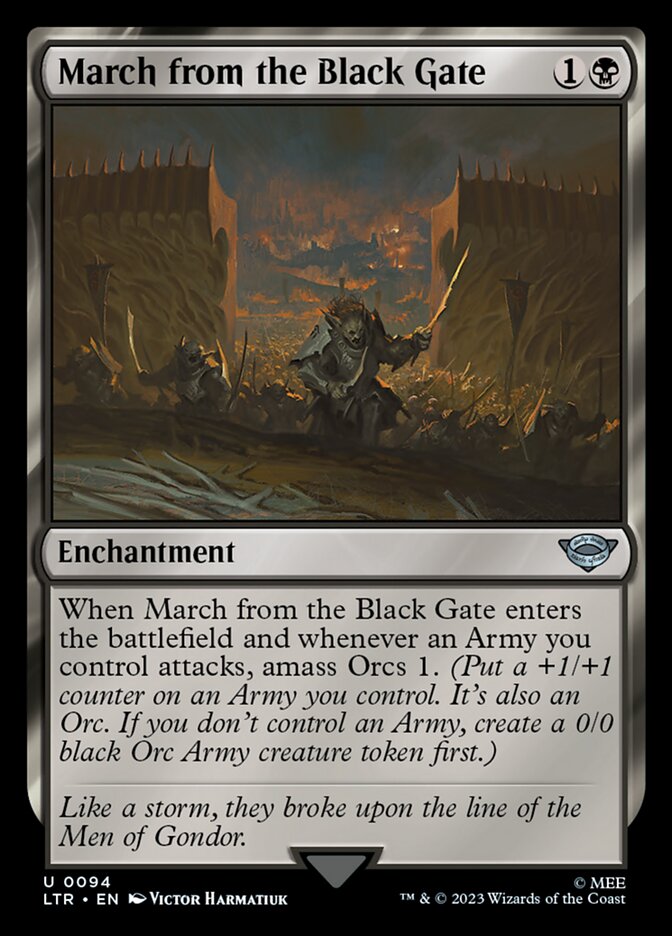 March from the Black Gate - [Foil] The Lord of the Rings: Tales of Middle-earth (LTR)